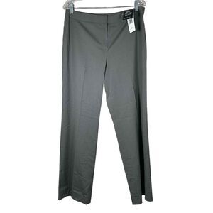 NWT Lafayette 148 Size 10 Wool Blend Shale Gray Menswear Trouser Dress Pants